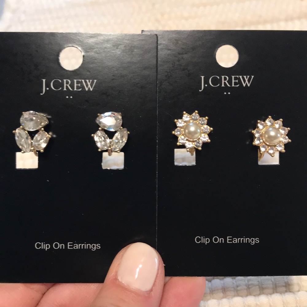J.Crew clip on earrings
